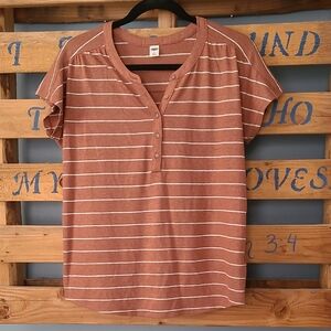 Old Navy Striped Henley Blouse